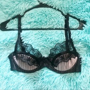 Agent Provocateur Fifi Bra 34D Black/Pale Pink